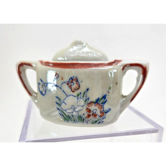 Vintage Japanese Miniature Porcelain Teapot & Sugar Bowl Set Made in Japan je199 - Picture 3 of 12